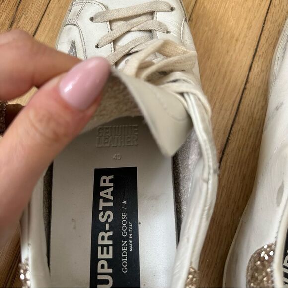 Gold Goose Super-Star with Silver Leather Star and Snake Print - Picture 12 of 13